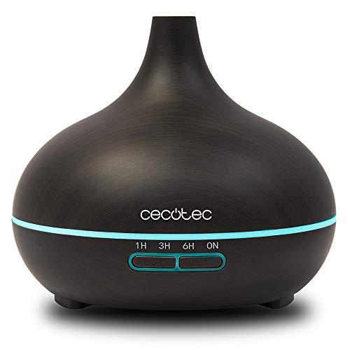 Cecotec Ultraschall- Luftbefeuchter Pure Aroma - 150-300 ml, mit Timer, 7 LED Farben, Funktion Aromatherapie, Ultra leise. (300 ml, Yin) von Cecotec