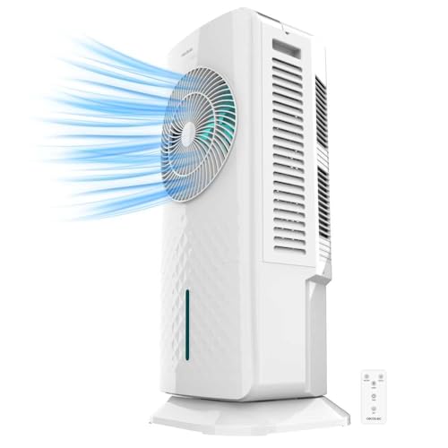 Cecotec - Verdunstungskühler mit EnergySilence 3500 Cool Compact Smart Control 65W, 3,5L Tank, Touch Control, 3 Geschwindigkeiten, 2 Modi, 70º Oszillation, Timer 12h, 2 Kühler von Cecotec