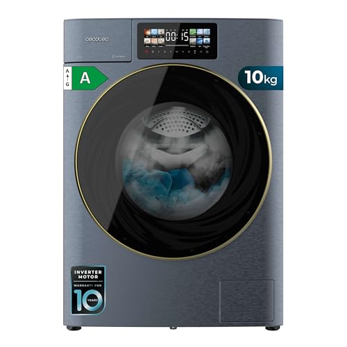 Cecotec Waschmaschine 10 kg Frontlader Autodosis Bolero DressCode 10950 Autodose Inverter 3D Ice Blue A. 1400U/min, 13Prog, Niedriger Verbrauch, Inverter Plus Motor, Core Matrix Screen Design 9,2"Plus Cecotec Waschmaschine 10 kg Frontlader Autodosis Bolero DressCode 10950 Autodose Inverter 3D Ice Blue A. 1400U/min, 13Prog, Niedriger Verbrauch, Inverter Plus Motor, Core Matrix Screen Design 9,2"Plus von Cecotec