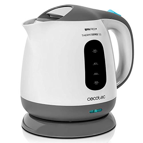 Cecotec Wasserkocher ThermoSense 120 .1 Liter Kapazität, Verwendung ohne Kabel mit 360-Grad-Basis, Abnehmbarer Kalkfilter, Cecotec Wasserkocher ThermoSense 120 .1 Liter Kapazität, Verwendung ohne Kabel mit 360-Grad-Basis, Abnehmbarer Kalkfilter, von Cecotec
