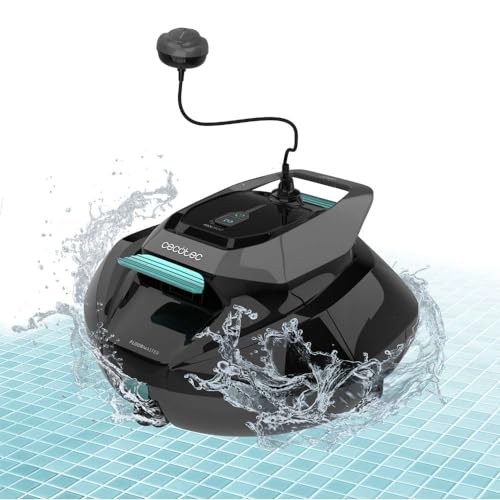 Cecotec kabelloser Poolreinigungsroboter Conga Pooldroid 1000 FloorMaster. Für Oberflächen bis zu 80 m² und 10º Neigung, 100 Minuten Autonomie, Autoparkfunktion und Boje, hocheffizienter Filter von Cecotec