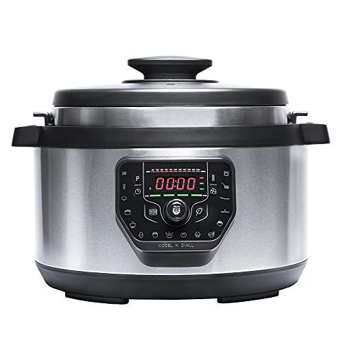 Cecotec programierbarer Schnellkochtopf GM H-Oval, inteligentes Kochen, 8 Liter, 24 Stunden programierbar, 15 Sicherheitssysteme, 90 Kpa, 19 Menüs von Cecotec