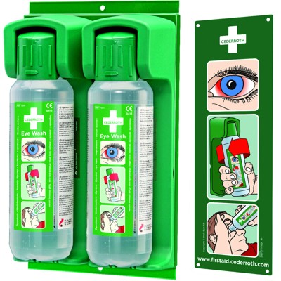 Wandhalter für 2x 500ml Augenspülflasche von Cederroth