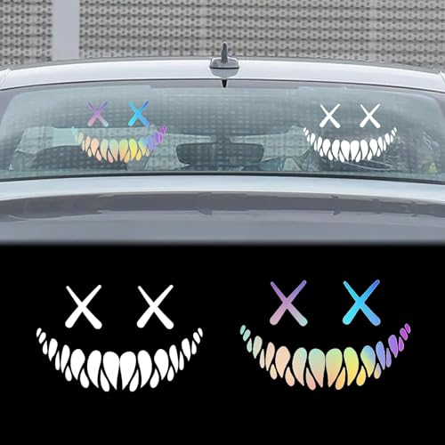 Ceeyoll 2 Stücke Reflektierend Dämon Smile Aufkleber,Auto Starke reflektierende Streifen Aufkleber,Warnung Reflektierende Aufkleber,Reflektierend Auto Aufkleber Geeignet für Autos. Ceeyoll 2 Stücke Reflektierend Dämon Smile Aufkleber,Auto Starke reflektierende Streifen Aufkleber,Warnung Reflektierende Aufkleber,Reflektierend Auto Aufkleber Geeignet für Autos. von Ceeyoll