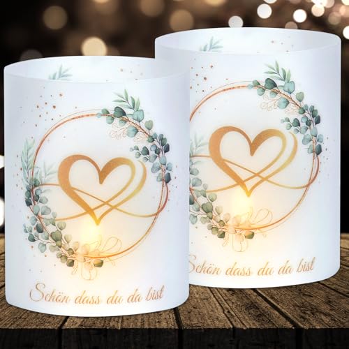 16 Windlichter Tischdeko Liebe Hochzeit Deko Mr und Mrs Hochzeit Jahrestag Deko Schön DASS Du Da Bist Deko für Hochzeit Tisch Teelichter und Kerzendeko von Cefoaie