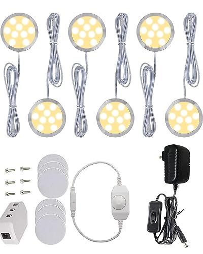 Cefrank Set mit 6 LED-Leuchten unter Küchenschränken – LED Schranklampe 12 W, 1020 Lumen, Warmweiß 3000 K von Cefrank