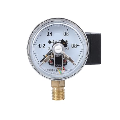 Manometer für Luftdruckmesser 1 MPa magnetisch unterstütztes elektrisches Kontaktmanometer M14x 1,5 Elektrisches Kontaktmanometer (Color : 0.16mpa) von CekoCk
