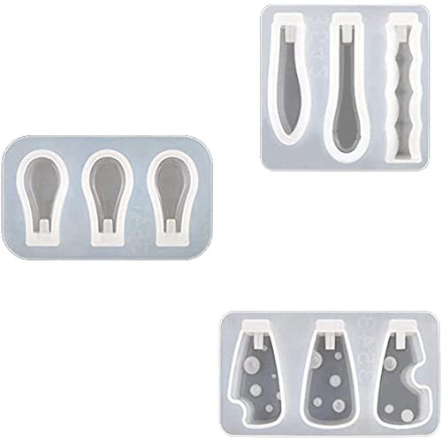 Celabie 3-Teilige Griffform-Sammlungsgriff-Harzgussform für DIY-Besteckgriff-Epoxidharzform von Celabie