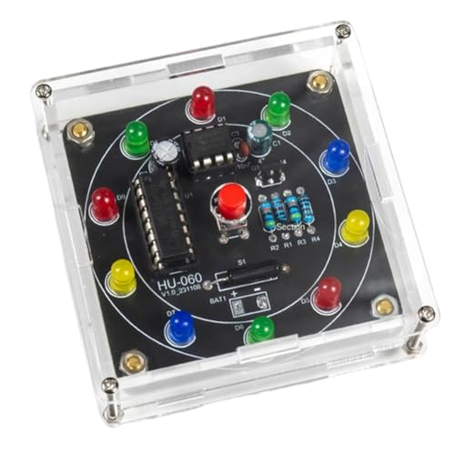 Celabie Elektronisches Glücksrad DIY-Kit DIY Elektronisches Glücksrad ABS DIY Elektronisches Glücksrad Shake LED Lotterierad Anfängerspaß PCB-Produktionskit von Celabie