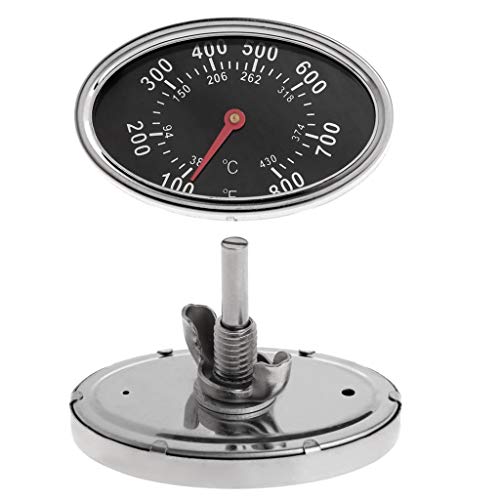 Thermometer, 800 ℉ Oval BBQ Pit Smoker Grill Thermometer Zifferblatt Temperaturanzeige ersetzen von Celan
