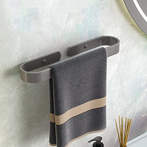 Celbon 30CM Handtuchhalter ohne Bohren Modernes Design Matt Grau Handtuchstange Aluminium Wand-handtuchhalter Handtuchring Wandmontage für Badezimmer Küchen Toilette von Celbon