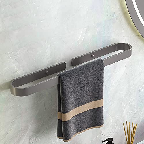 Celbon 60CM Handtuchhalter ohne Bohren Modernes Design Matt Grau Handtuchstange Aluminium Wand-handtuchhalter Handtuchring Wandmontage für Badezimmer Küchen Toilette von Celbon