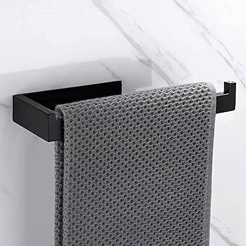 Celbon Selbstklebender handtuchhalter 25CM SUS 304 Edelstahl Handtuchring Schwarz für Badezimmer und Küche von Celbon