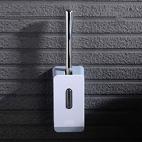 Celbon Toilettenbürstenhalter Modernes Design, Badreinigungsbürstenhalter Set ohne Bohren Selbstklebend （Grau & Weiss） von Celbon