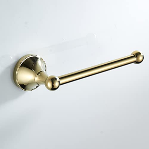 Celbon Toilettenpapierhalter ohne Abdeckung Schwarz Badezimmer Tissue Roll Bar Wandmontage 20cm (Gold) von Celbon