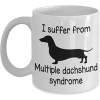 Dackel Tasse Lustige Kaffeetasse "Multiple Syndrom' von CeleskyDesigns