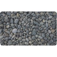 Graue Kieselsteine Badematte Grau Meliert Badezimmerteppich Steinmatte Dekostein Steingrau Stein Ideal Als von CeleskyDesigns