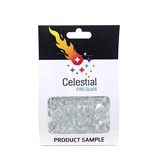 Celestial Fire Glass - Diamond Starlight - 1/4 Zoll ultra-klares geh?rtetes Feuerglas - 2 Unzen Sonde von Celestial Fire Glass