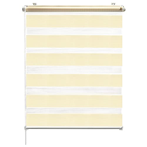 CelinaSun Rollo für Fenster ohne Bohren 70 x 150 cm beige Doppelrollo klemmfix Fensterrollo innen Klemmrollo Jalousie von CelinaSun