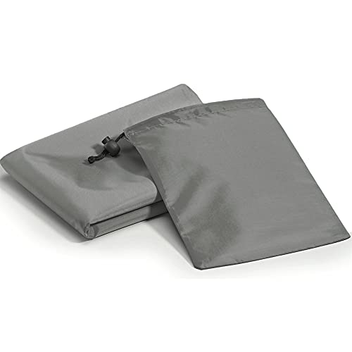 CelinaSun Outdoordecke 200x200 cm grau PES Taschen Stranddecke Picknick Decke Ultraleicht schnelltrocknend Unterlage von CelinaSun