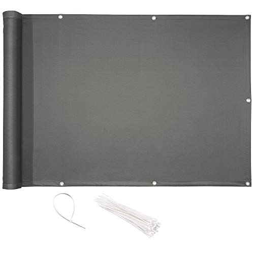 CelinaSun Sichtschutz Balkon 0,75 x 3 m anthrazit PES Balkonbespannung mit Kabelbinder wasserabweisend Balkonumrandung CelinaSun Sichtschutz Balkon 0,75 x 3 m anthrazit PES Balkonbespannung mit Kabelbinder wasserabweisend Balkonumrandung von CelinaSun