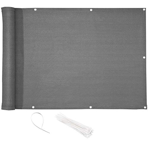 CelinaSun Sichtschutz Balkon 0,9 x 4 m anthrazit HDPE Balkonbespannung mit Kabelbinder atmungsaktiv Balkonumrandung CelinaSun Sichtschutz Balkon 0,9 x 4 m anthrazit HDPE Balkonbespannung mit Kabelbinder atmungsaktiv Balkonumrandung von CelinaSun