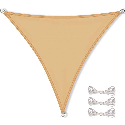 CelinaSun Sonnensegel wasserdicht PES Dreieck gleichseitig 3x3x3m Sand beige UPF 50+ Premium Sonnenschutz inkl Befestigungsseile CelinaSun Sonnensegel wasserdicht PES Dreieck gleichseitig 3x3x3m Sand beige UPF 50+ Premium Sonnenschutz inkl Befestigungsseile von CelinaSun