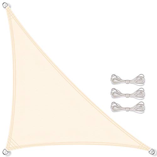 CelinaSun Sonnensegel wasserabweisend PES Dreieck rechtwinklig 4x4x5,65m Creme weiß UPF 50+ Premium Sonnenschutz inkl Befestigungsseile CelinaSun Sonnensegel wasserabweisend PES Dreieck rechtwinklig 4x4x5,65m Creme weiß UPF 50+ Premium Sonnenschutz inkl Befestigungsseile von CelinaSun