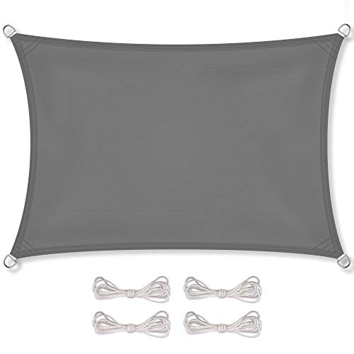 CelinaSun Sonnensegel wasserabweisend PES Rechteck 2,5x4m anthrazit UPF 50+ Premium Sonnenschutz inkl Befestigungsseile CelinaSun Sonnensegel wasserabweisend PES Rechteck 2,5x4m anthrazit UPF 50+ Premium Sonnenschutz inkl Befestigungsseile von CelinaSun