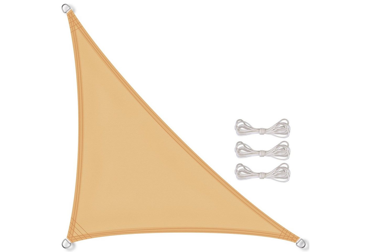 CelinaSun Sonnensegel Premium Tarp UV-Schutz PES UPF 50+ Dreieck 2,5x2,5x3,5m sandbeige von CelinaSun