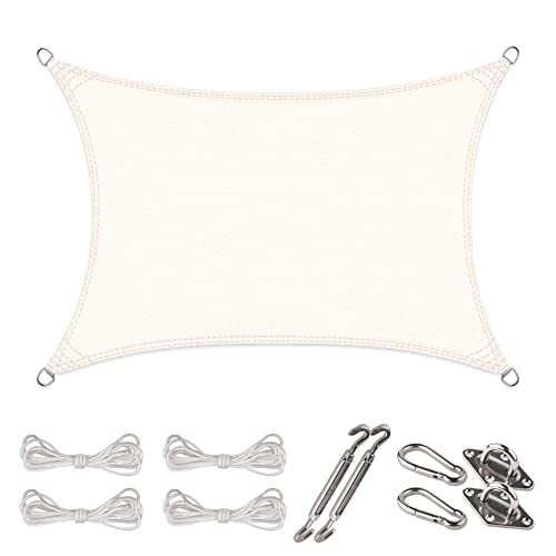 CelinaSun Sonnensegel Set Befestigung V2A Basic HDPE Rechteck 4 x 5 m cremeweiß Sonnenschutz atmungsaktiv CelinaSun Sonnensegel Set Befestigung V2A Basic HDPE Rechteck 4 x 5 m cremeweiß Sonnenschutz atmungsaktiv von CelinaSun