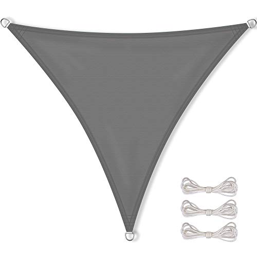 CelinaSun Sonnensegel wasserabweisend PES Dreieck gleichseitig 5x5x5m anthrazit UPF 50+ Premium Sonnenschutz inkl Befestigungsseile CelinaSun Sonnensegel wasserabweisend PES Dreieck gleichseitig 5x5x5m anthrazit UPF 50+ Premium Sonnenschutz inkl Befestigungsseile von CelinaSun