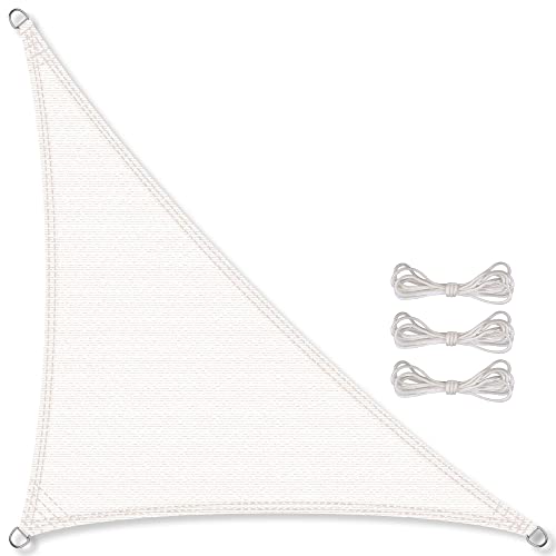 CelinaSun Sonnensegel inkl Befestigungsseile Premium HDPE wetterbeständig atmungsaktiv Dreieck rechtwinklig 4,6 x 4,6 x 6,5 m weiß CelinaSun Sonnensegel inkl Befestigungsseile Premium HDPE wetterbeständig atmungsaktiv Dreieck rechtwinklig 4,6 x 4,6 x 6,5 m weiß von CelinaSun