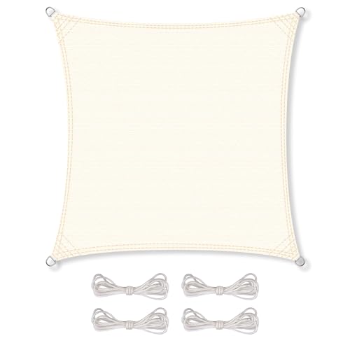 CelinaSun Sonnensegel inkl Befestigungsseile Premium HDPE wetterbeständig atmungsaktiv Quadrat 2 x 2 m Creme weiß CelinaSun Sonnensegel inkl Befestigungsseile Premium HDPE wetterbeständig atmungsaktiv Quadrat 2 x 2 m Creme weiß von CelinaSun
