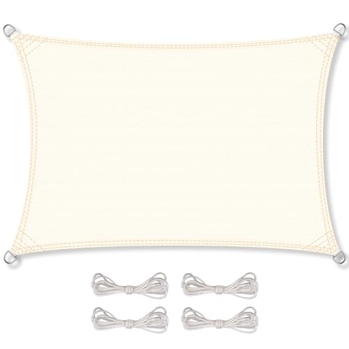 CelinaSun Sonnensegel inkl Befestigungsseile Premium HDPE wetterbeständig atmungsaktiv Rechteck 2,5 x 4 m Creme weiß CelinaSun Sonnensegel inkl Befestigungsseile Premium HDPE wetterbeständig atmungsaktiv Rechteck 2,5 x 4 m Creme weiß von CelinaSun