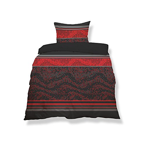 Aqua-Textil 0500116 Living 2-TLG. Bettwäsche 4-Jahreszeiten 135 x 200 cm Mikrofaser Bettbezug 2 teilig Ankara braun rot Streifen Aqua-Textil 0500116 Living 2-TLG. Bettwäsche 4-Jahreszeiten 135 x 200 cm Mikrofaser Bettbezug 2 teilig Ankara braun rot Streifen von CelinaTex