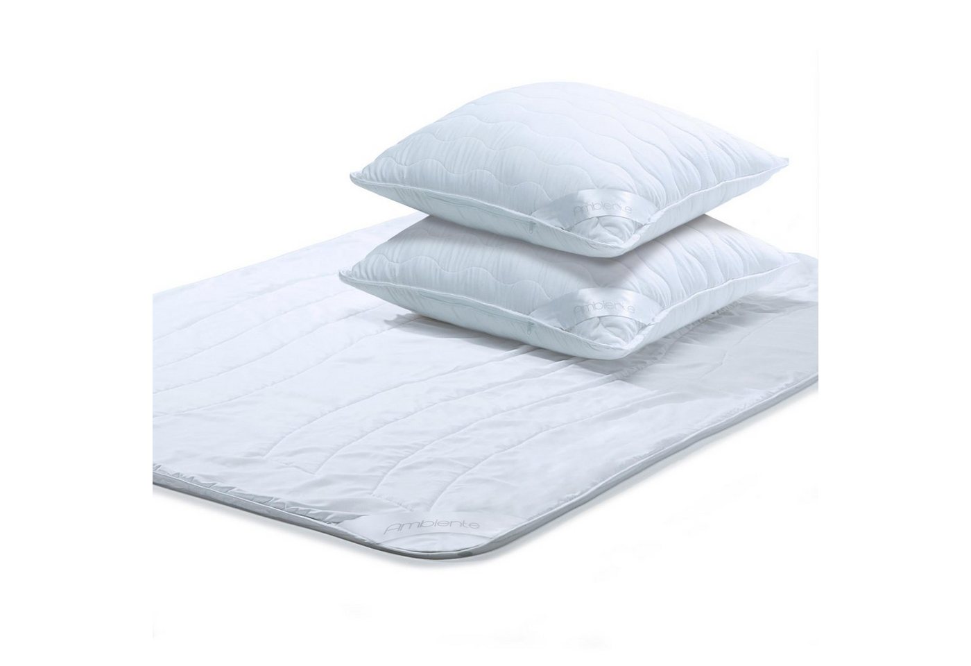aqua-textil Bettdecke, Kopfkissen + Topper Ambiente Mikrofaser Sommer Leicht Decke 1x200x240cm +Kissen 2x80x80cm aqua-textil Bettdecke, Kopfkissen + Topper Ambiente Mikrofaser Sommer Leicht Decke 1x200x240cm +Kissen 2x80x80cm von aqua-textil