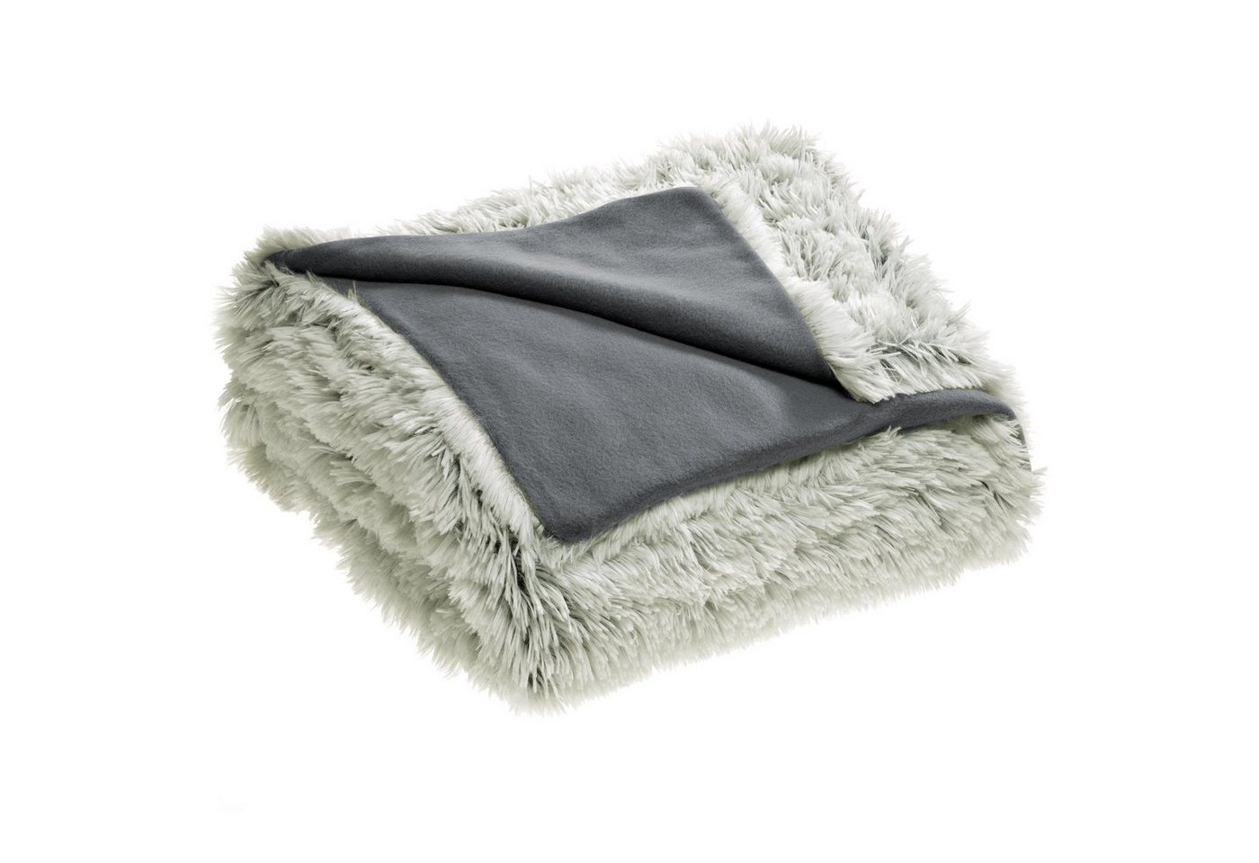 Bettwäsche Shetland Bettgarnitur Flokati Optik warm 220x240cm creme/grau, CelinaTex, Polyester, 3 teilig von CelinaTex