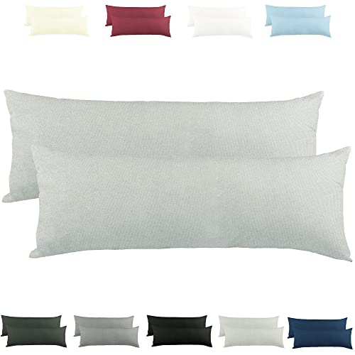 CelinaTex Active Seitenschläferkissen Bezug Doppelpack Set 40x200 Silber grau Baumwolle Jersey Stillkissen Kissenhülle 5001572 CelinaTex Active Seitenschläferkissen Bezug Doppelpack Set 40x200 Silber grau Baumwolle Jersey Stillkissen Kissenhülle 5001572 von CelinaTex