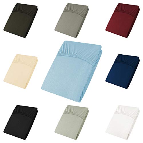 CelinaTex Active Spannbettlaken 140x200-160x200 cm Aqua blau Baumwolle Bettlaken Jersey Laken CelinaTex Active Spannbettlaken 140x200-160x200 cm Aqua blau Baumwolle Bettlaken Jersey Laken von CelinaTex