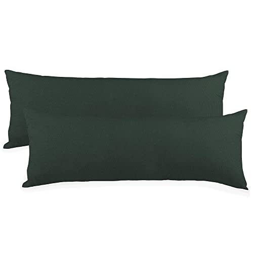 CelinaTex BeBasic Kissenbezug Doppelpack 40 x 120 cm anthrazit grau Mikrofaser Seitenschläferkissen Bezug Jersey von CelinaTex