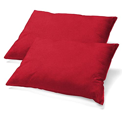 CelinaTex BeBasic Kissenbezug Doppelpack 40 x 80 cm Rubin rot Mikrofaser Kopfkissen Bezug Jersey von CelinaTex