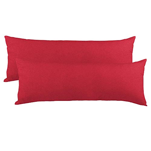 CelinaTex BeNature Kissenbezug Doppelpack 40 x 145 cm Rubin rot Baumwolle Seitenschläferkissen Bezug Jersey von CelinaTex