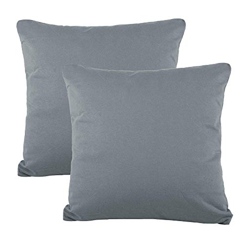 CelinaTex BeNature Kissenbezug Doppelpack 50 x 50 cm dunkel grau Baumwolle Dekokissen Bezug Jersey CelinaTex BeNature Kissenbezug Doppelpack 50 x 50 cm dunkel grau Baumwolle Dekokissen Bezug Jersey von CelinaTex