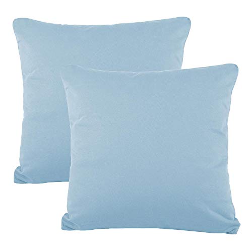 CelinaTex BeNature Kissenbezug Doppelpack 80 x 80 cm Aqua blau Baumwolle Kopfkissen Bezug Jersey CelinaTex BeNature Kissenbezug Doppelpack 80 x 80 cm Aqua blau Baumwolle Kopfkissen Bezug Jersey von CelinaTex