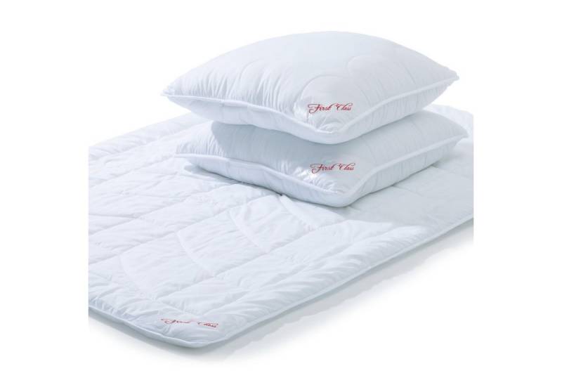 CelinaTex Bettdecke, Kopfkissen + Topper First Class Mikrofaser Sommer Leicht Decke 220x240cm +Kissen2x80x80cm von CelinaTex