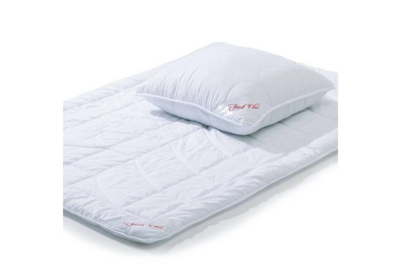 CelinaTex Bettdecke, Kopfkissen + Topper First Class Mikrofaser Steppdecke Set 1x 155x220cm +Kissen 1x80x80cm von CelinaTex
