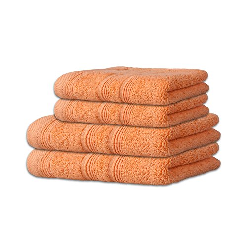 CelinaTex Capri Handtuch-Set 4teilig 2X 80 x 200 cm 2X 70 x 140 cm apricot Baumwolle Frotteehandtuch von CelinaTex