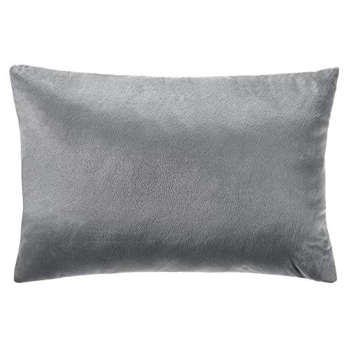 CelinaTex Cuddly Dekokissen 40 x 80 cm grau Nicki Zierkissen dekoratives Sofakissen Kissen Couchkissen von CelinaTex