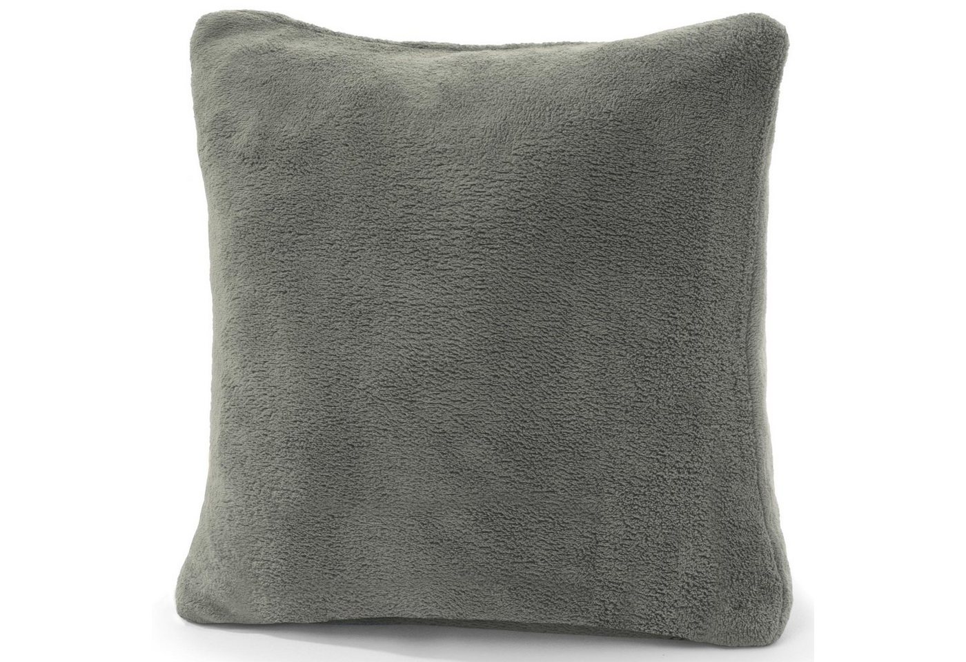 CelinaTex Dekokissen Xanio Deko Kissen Zierkissen Kopfkissen Sofa Fleece 45x45cm grau, anschmiegsam,bügelfrei,flauschig,kuschelweich,leicht beziehbar von CelinaTex